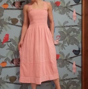Peachy Pink Clover Midi Dress